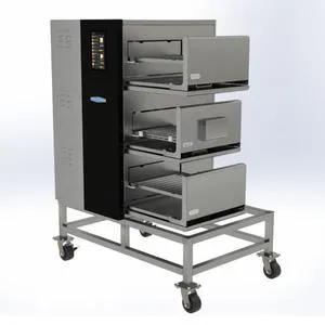 TurboChef PLE-9500-1-DL-IRI PLEXOR A3 Automated Ventless Oven with Impingement (Top), Rapid Cook (Middle), and Impingement (Bottom) Cooking Cavities, Right Load