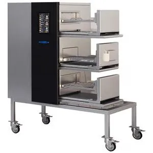 TurboChef PLE-9500-1-DL-CRR PLEXOR A3 Automated Ventless Oven with Convection (Top), Rapid Cook (Middle), and Rapid Cook (Bottom) Cooking Cavities, Right Load