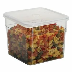 Cambro 6SFSCW135 Classic 6 Qt. Clear Square Polycarbonate Food Storage Container