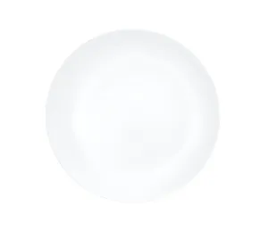Cal-Mil 22445-9-15 Shallow Coupe 9" Matte White  Oval Melamine Plate - 1 Each
