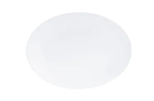 Cal-Mil 22391-11-15 Classic Coupe 10 3/4" x 8" White  Oval Melamine Plate - 1 Each
