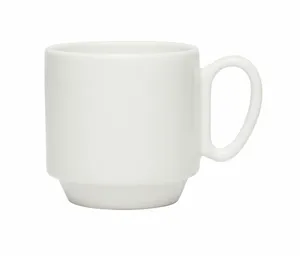 Libbey 109713 Ares 8 oz. White Royal Rideau™ Stacking Mug