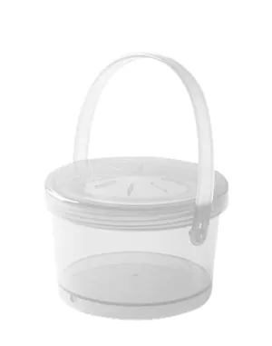 G.E.T. Enterprises EC-07-1-CL 12 oz. Rim-Full, Polypropylene, Clear, Soup Reusable Container with Handle, 4.25" Top Dia., 2.75" Tall Reusable Takeout Container