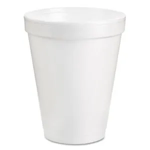 Dart DCC8J8BG Foam Drink Cups, 8 oz, White, 25/Pack