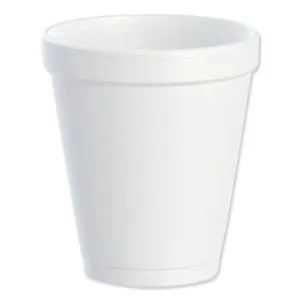 Dart DCC8J8 Foam Drink Cups, 8 oz, White, 25/Bag, 40 Bags/Carton
