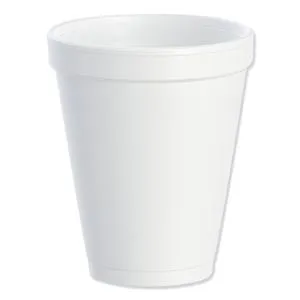 Dart DCC10J10 Foam Drink Cups, 10 oz, White, 25/Bag, 40 Bags/Carton