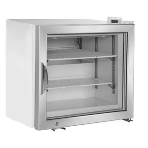Maxx Cold MXM1-2FHC White 2.1 Cu. Ft. Glass Door Countertop Merchandiser Freezer, 115V