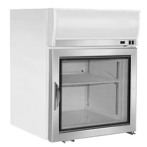 Maxx Cold MXM1-2.5FHC White 2.6 Cu. Ft. Glass Door Countertop Merchandiser Freezer, 115V