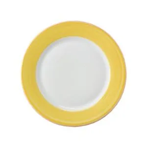 Corona by G.E.T. Enterprises PA1600902324 Corona Calypso 9.09 in. Round Calypso Yellow Porcelain Plate