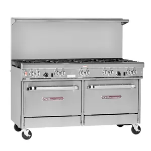Southbend 4601AD-7R Ultimate Range, LP Gas, 60", 4 Non-Clog Burners, 4 Pyromax Burners Right, Standard Grates, Right, Standard Oven Base, Convection Oven Base, 369,000 BTU