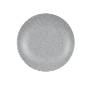 Cal-Mil 22390-9-121 Coronado 9" Grey Speckled  Round Melamine Plate - 1 Each