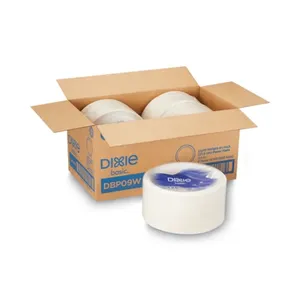 Dixie DXEDBP09WCT Paper Dinnerware, Plates, White, 8.5" dia, 125/Pack, 4/Carton