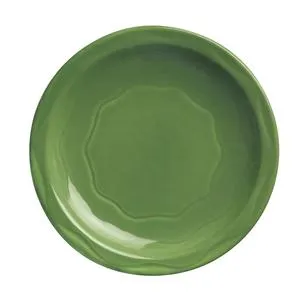 Libbey 903035002 Cantina 11 1/4" Sage Carved Round Porcelain Plate - 12/Case