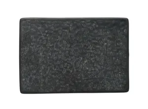Libbey 109706 Ignea 7" x 4.75" Rectangle Black Platter