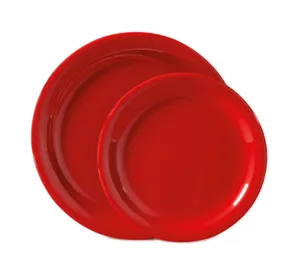 G.E.T. Enterprises NP-7-RSP Red Sensation 7.24 in. Round Red Melamine Plate
