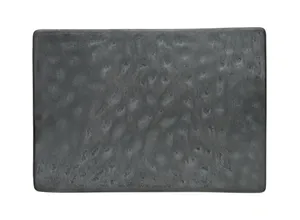 Libbey 109697 Ignea 9.375" x 6.375" Rectangle Black Platter