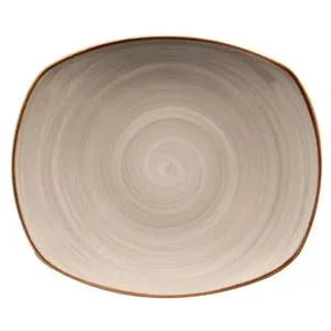 Corona by G.E.T. Enterprises PP1607722612 Corona Artisan Grey 10.24 in. Oval Gray Porcelain Plate