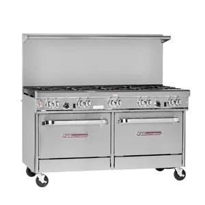 Southbend 4602CC-5R Ultimate Range, Natural Gas, 60", 3 Non-Clog Burners Front, 2 Pyromax Burners Rear, 4 Non-Clog Burners Right, Wavy Grates, Right, 2 Cabinet Base, 287,000 BTU