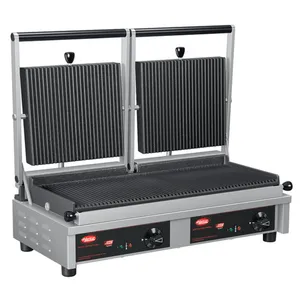 Hatco MCG20G 20" Wide Panini Sandwich Grill with Grooved Cast Iron Plates, 208-240 Volts
