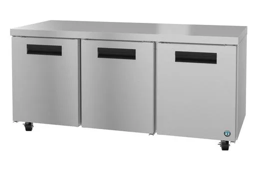Hoshizaki UR72A Refrigerator, Three Section Undercounter, Stainless Doors