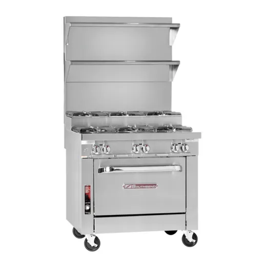 Southbend P36D-BBB-SU Platinum Sectional, Gas, 36", 6 Non-Clog Burners, Standard Oven Base, Step-Up, 255,000 BTU