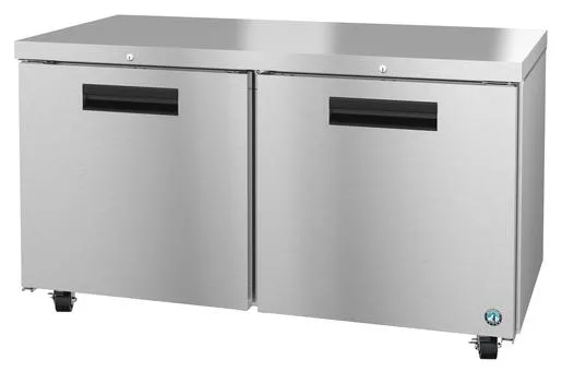 Hoshizaki UF60A-01 Freezer, Two Section Undercounter, Stainless Doors with Lock