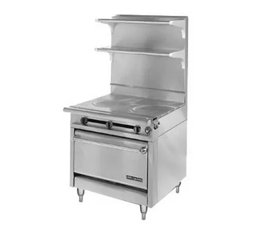 American Range HD34-2FT-1 Medallion Series 34" Gas French Top Heavy Duty Range with Standard Oven Base, 120,000 BTU