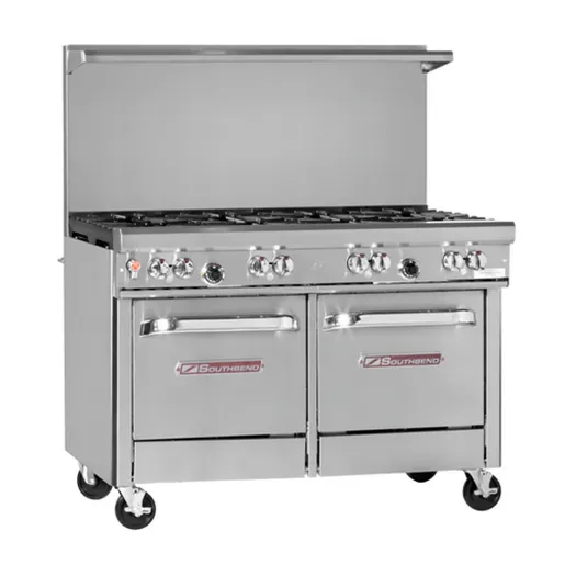 Southbend 4484DC-2TR Ultimate Range, Gas, 48", 2 Star/Saute in Front, 2 Non-Clog Burners in Rear, Standard Grates, 24" Thermostatic Griddle, Right, Standard Oven Base, Cabinet Base, 225,000 BTU