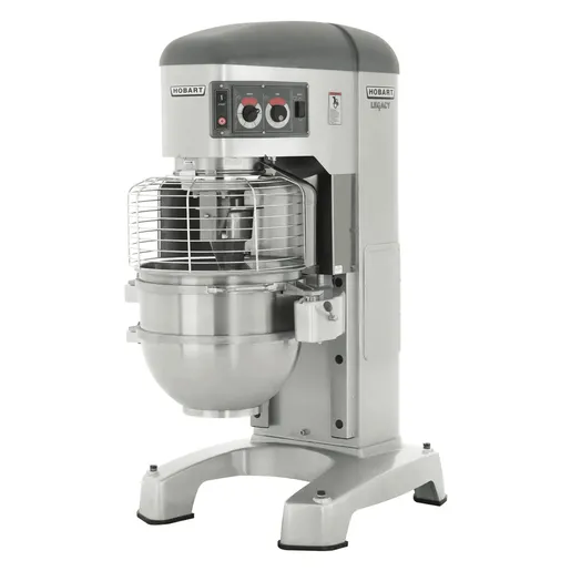 Hobart Legacy HL800 80 Qt. Planetary Floor Mixer with Bowl, Beater, Dough Hook, and Bowl Truck; 380-460/50/60/3