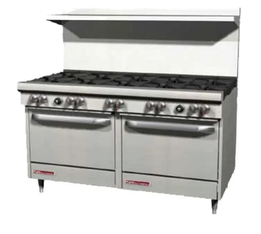 Southbend S60AA S-Series, Gas, 60", 10 Non-Clog Burners, Convection Ovens, 350,000 BTU