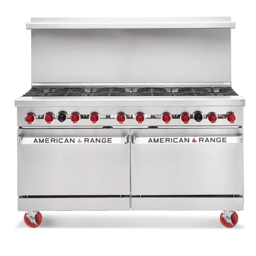 American Range AR-12-CL-126R 72" Gas 12 Burner Range with Convection and Standard Oven Base, 380,000 BTU
