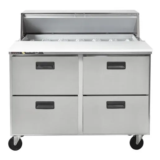 Traulsen CLPT-4812-DW 48 Inches 4 Drawers Refrigerated Sandwich/Salad Prep Table