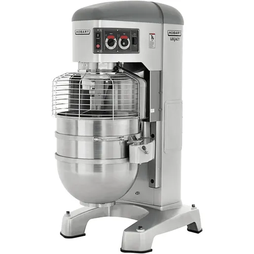 Hobart Legacy HL1400 140 Qt. Planetary Floor Mixer with Bowl, Beater, Dough Hook, and Bowl Truck; 200-240/50/60/3