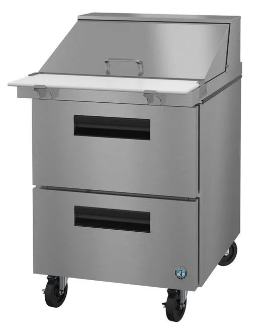 Hoshizaki SR27A-12MD2 Refrigerator, Single Section Mega Top Prep Table, Stainless Drawers
