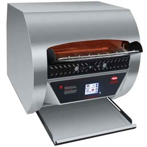 Hatco TQ3-2000H Toast Qwik Black Conveyor Toaster with 3" Opening, 208 Volts