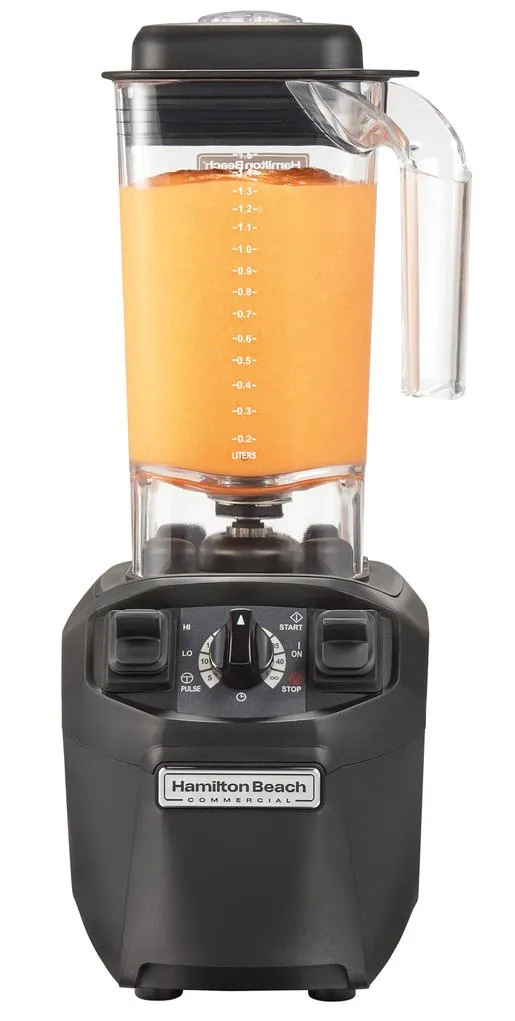 Hamilton Beach HBH455 Tango 2.4 HP Commercial Bar Blender with Variable Timer Dial Control and 48 Oz. BPA-Free Co-Polyester Container, 120 Volt