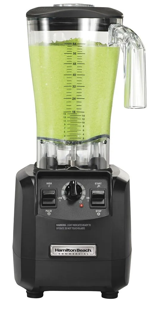 Hamilton Beach HBH550 Fury 3 HP Commercial Bar Blender with Paddle Switches and 64 Oz. Polycarbonate Container, 120 Volts