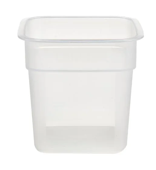 Cambro 1SFSPROPP190 CamSquares FreshPro 1 Qt. Translucent Square Polypropylene Food Storage Container